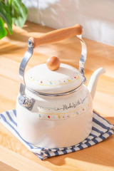 Acar 7781 Made With Love Emaye Kettle Kuğu Model 2.5 Lt + 2 Kupa