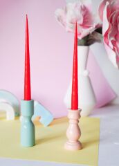 The Mia MUM0212 Iconic Kırmızı Şamdan Mum 2 Li Set