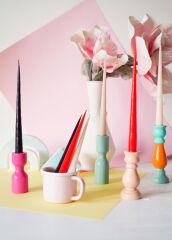 The Mia MUM0212 Iconic Kırmızı Şamdan Mum 2 Li Set