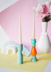 The Mia MUM0211 Iconic Krem Şamdan Mum 2 Li Set