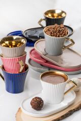 Acar Summer Joy 11712 Porselen 6 Lı Kahve Fincan Takımı