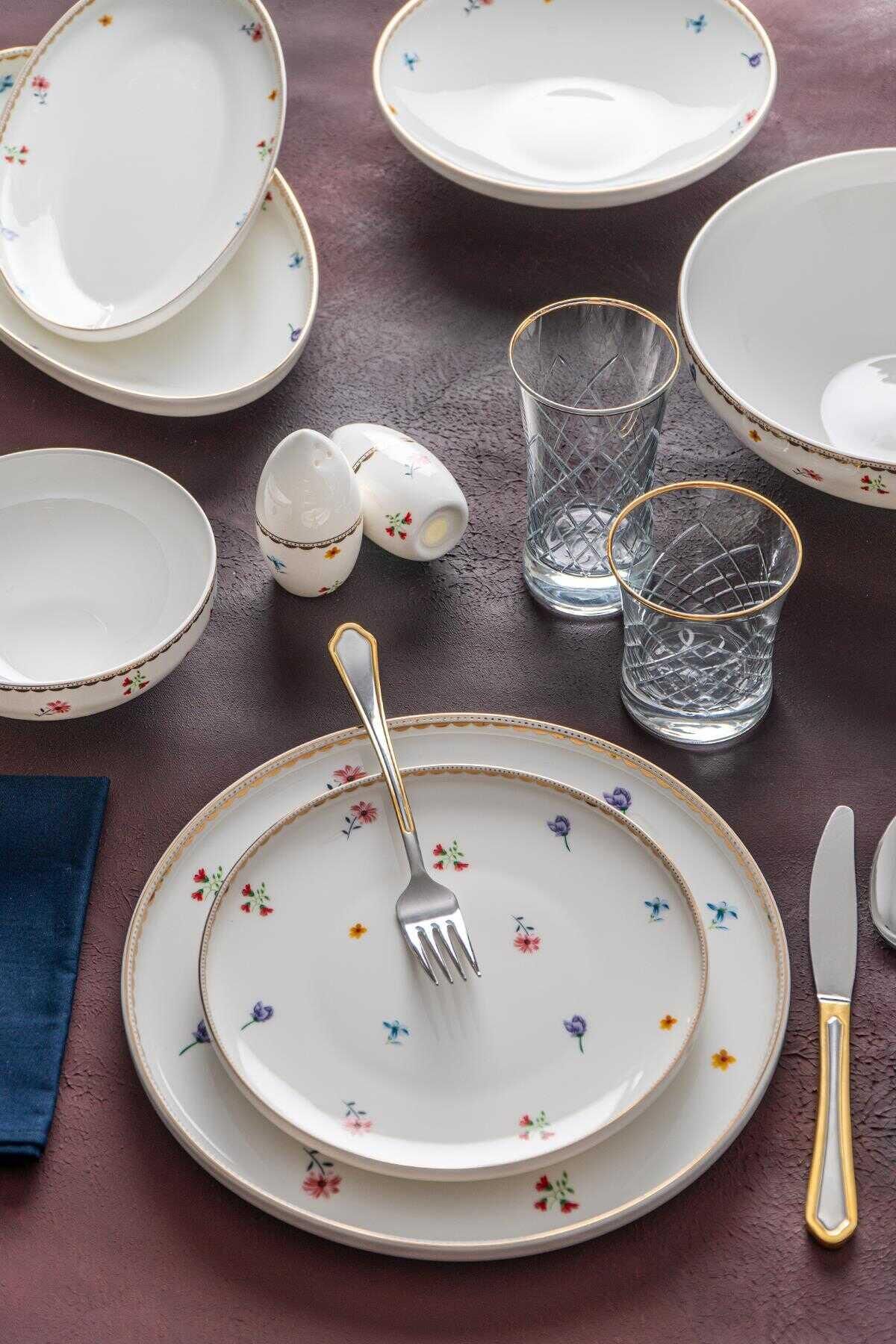 Acar 5261 Gemma Silver 57 Parça Yemek Takımı