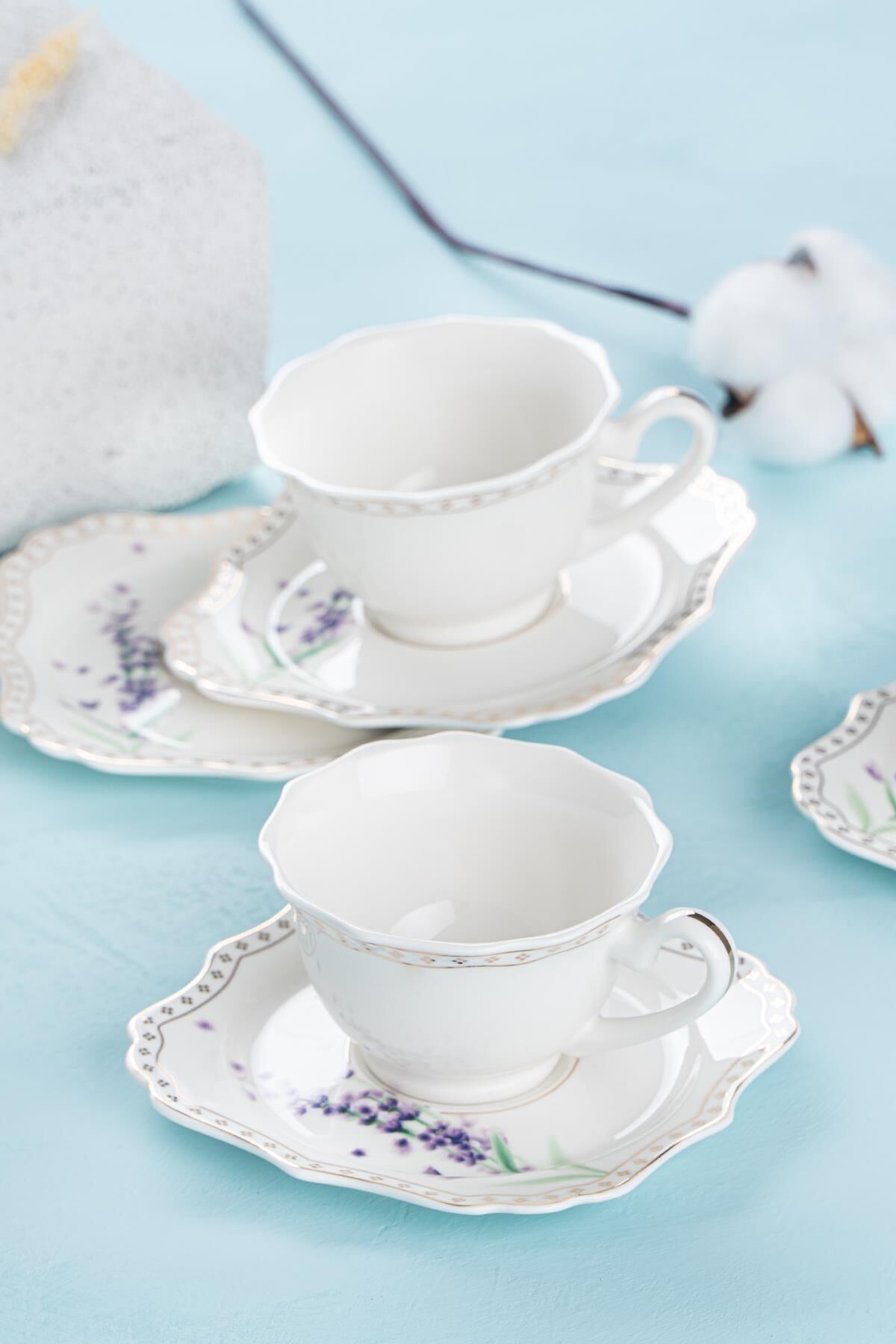 Acar 120 Love Garden 6 Lı Porselen Kahve Fincan Takımı