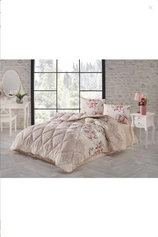 Kristal Light Rnf. Yaren Kahve Uyku Seti Çift Kişilik