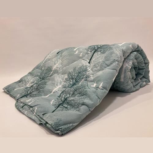 Lökçe Desenli Yorgan 195 x 215 Çift Kişilik Yeşil Ağaç