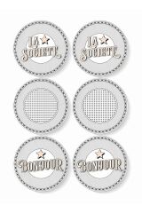 The Mia EML0001 Emily Servis Tabağı 6 Lı Set - 26 cm