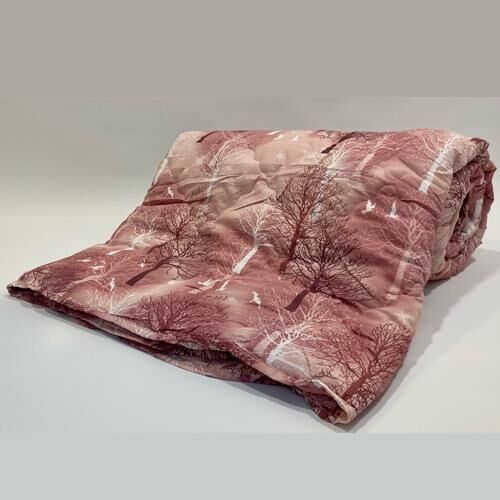 Lökçe Desenli Yorgan 195 x 215 Çift Kişilik Pembe Ağaç