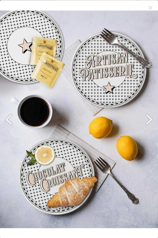 The Mia EML0002 Emily Pasta Tabağı 6 Lı Set - 19 cm