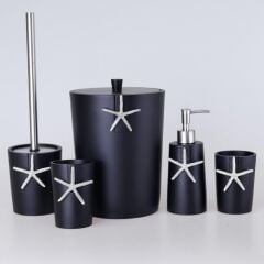 Selim Ocean SBNY 154SYG15RS Siyah Gümüş Banyo Seti