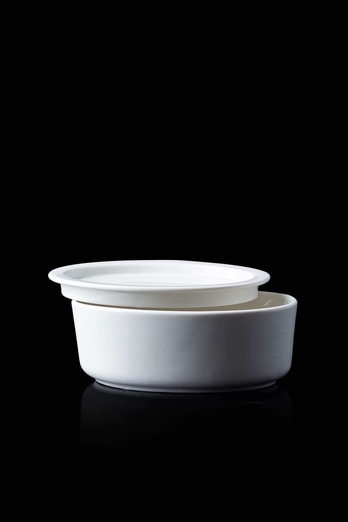 Acar 10954 Porselen Oval Kapaklı Kase