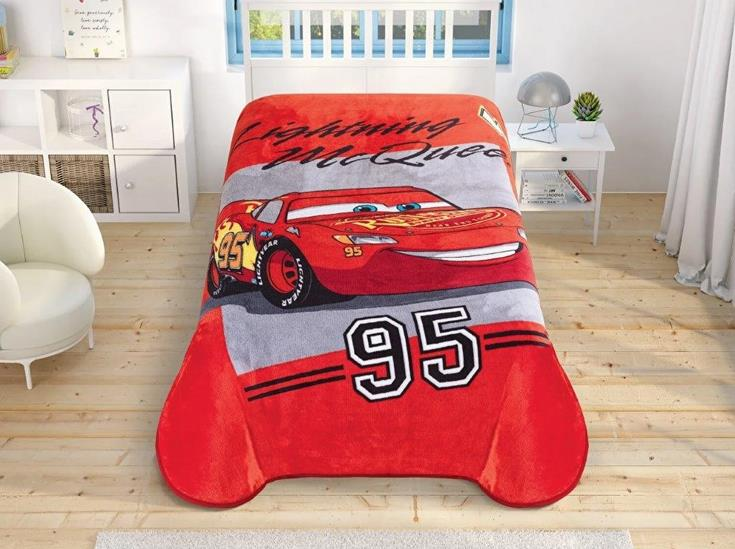 Taç Lisanslı Disney Cars Lightning Tek Kişilik Battaniye