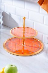 Acar 7332 Passifolia 2 Katlı Cam Tepsi