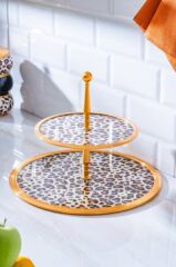 Acar 7332 Ortigia 2 Katlı Cam Tepsi