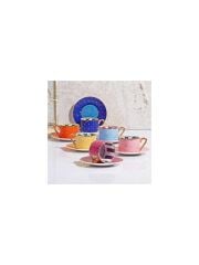 Kosova FNC-07 Bone China 6 Lı Puantiyeli Kahve Fincan Seti 12 Parça