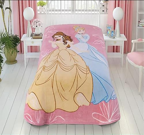Taç Lisanslı Disney Princess Flowers Tek Kişilik Battaniye