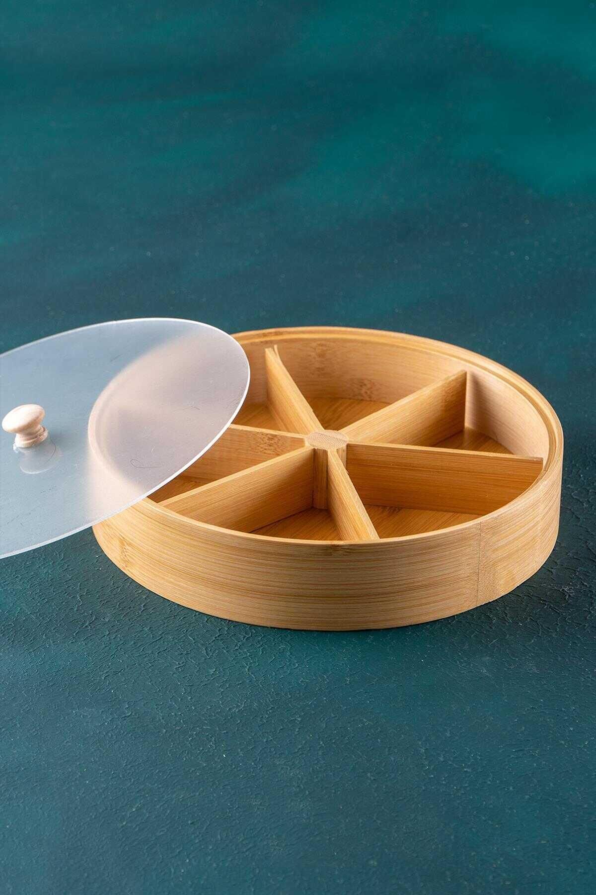 Acar 45 Bambu 6 Bölmeli Çerezlik