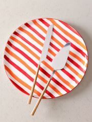 The Mia JOY0003 Joy Servis Tabağı Kırmızı 30 Cm