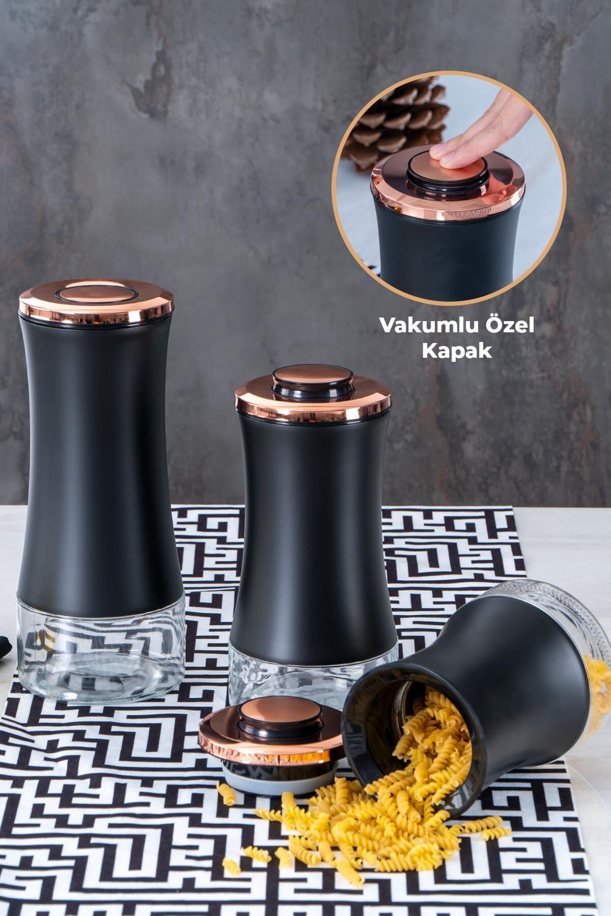 Acar 12011 3 Parça Cam Baharat Seti