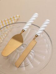 The Mia CKB0274 Column Pasta Servis Takımı 2 Parça Gold