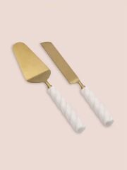 The Mia CKB0274 Column Pasta Servis Takımı 2 Parça Gold