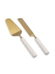 The Mia CKB0274 Column Pasta Servis Takımı 2 Parça Gold