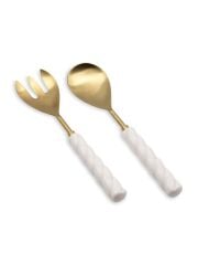 The Mia CKB0273 Column Salata Servis Takımı 2 Parça Gold