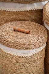 Acar 6446 Hasır 3 Lü Çamaşır Sepeti