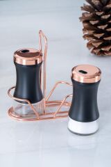Acar 12015 2li Metal Standlı Cam Tuzluk Biberlik Seti