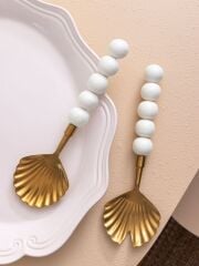 The Mia CKB0281 Ostrica Salata Servis Takımı 2 Parça Gold