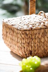 Acar 297 Kapaklı Hasır Piknik Sepeti 36 x 29 x 17 Cm