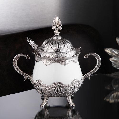 Kosova 13-004-K-11 Porselen Yuvarlak Şekerlik Nikel