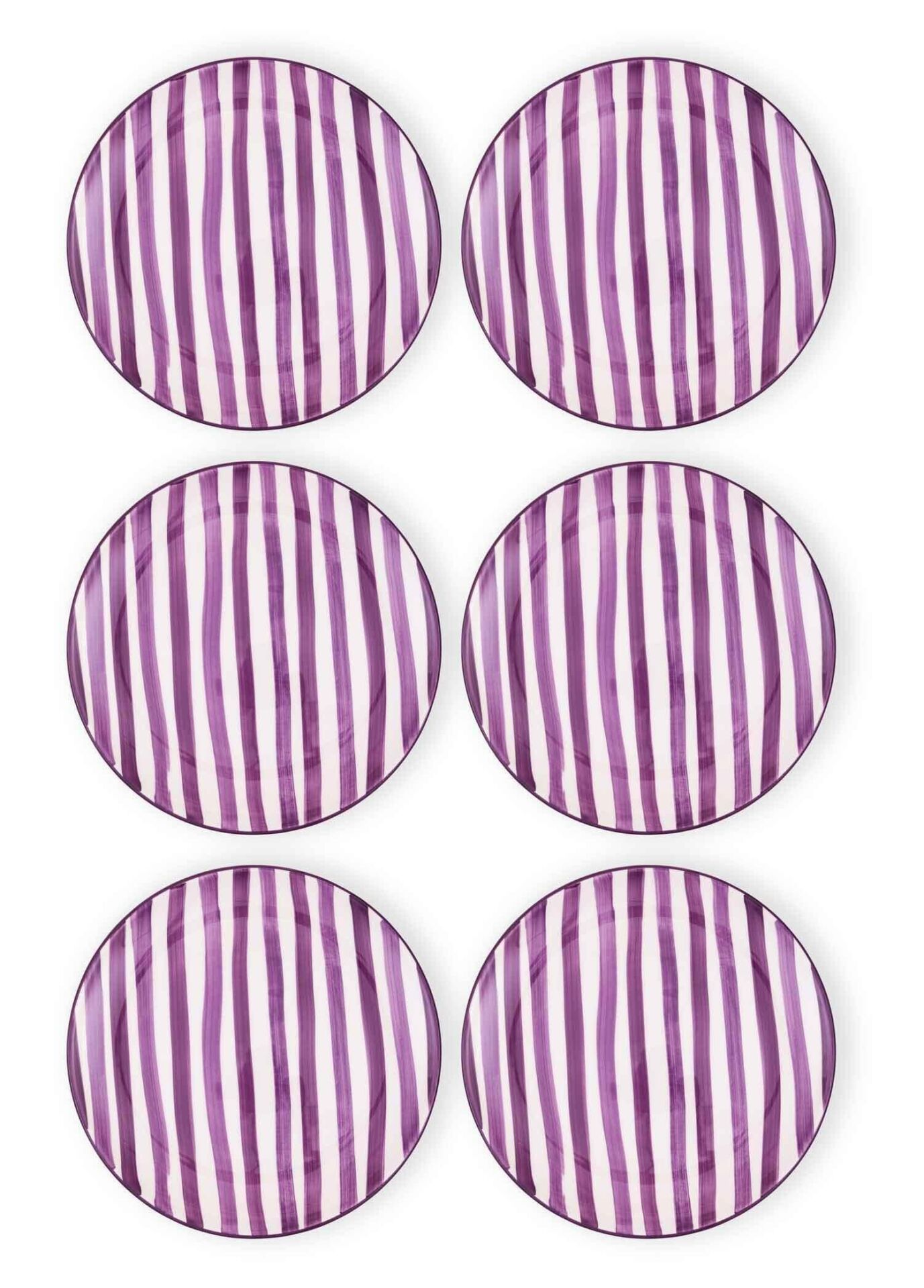 The Mia JOY0014 Joy 6 Lı Servis Tabağı Seti Mor - 26 Cm