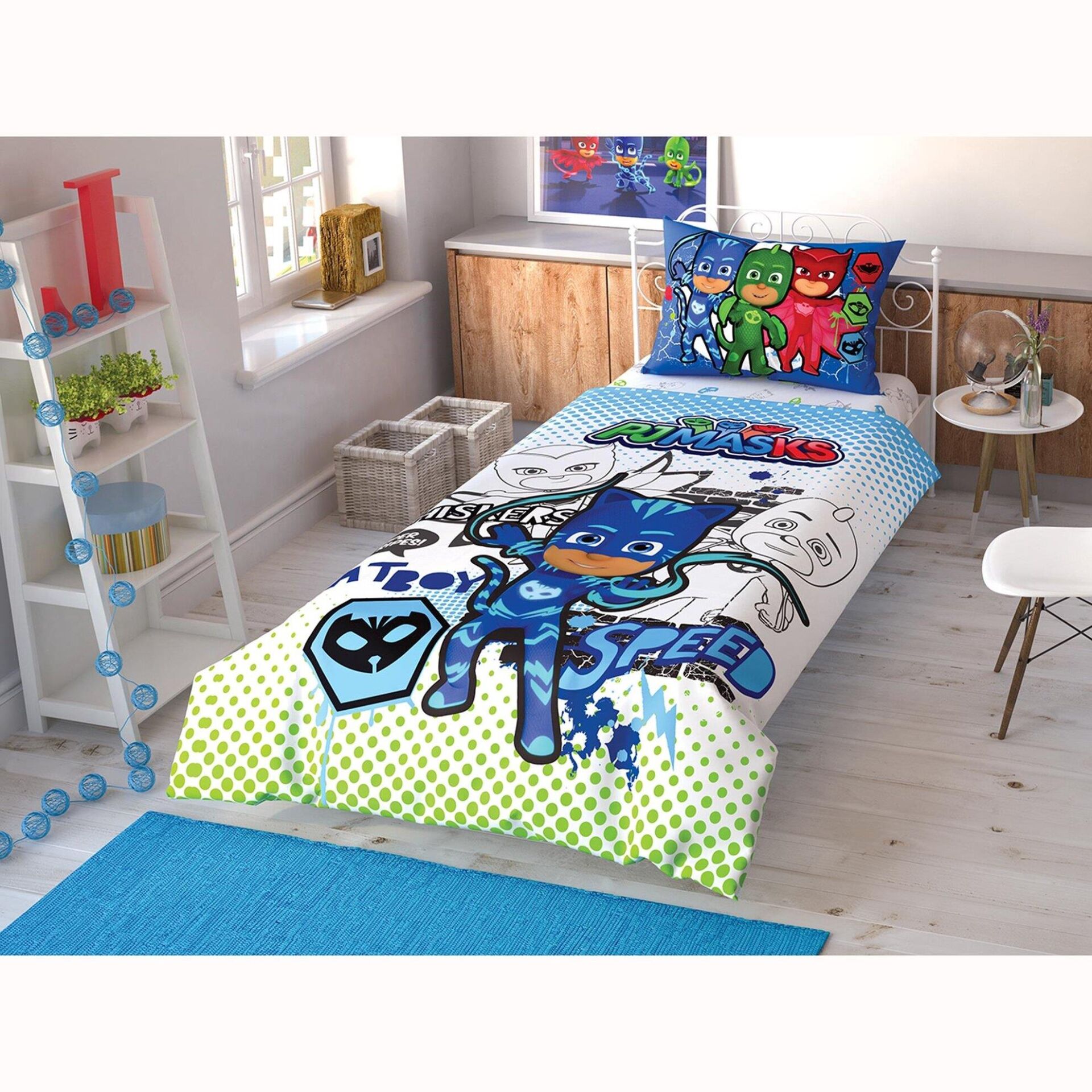 Lisanslı Pj Masks Çek Canlandır Tek Kişilik Nevresim Takımı