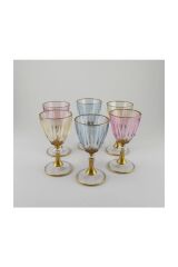 Diamond 6 Lı Kahve Yanı Su Bardak Tk(lüsterli - Mix Renk)