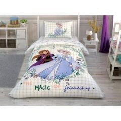 Taç Lisanslı Disney Frozen 2 Friendship Tek Kişilik Nevresim Takımı