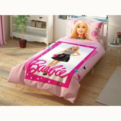 Taç Lisanslı Barbie Çek Canlandır Tek Kişilik Nevresim Takımı