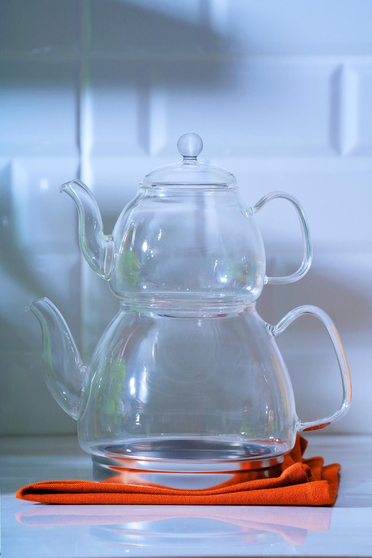 Acar 559 Jasmin Borosilikat Cam Çaydanlık