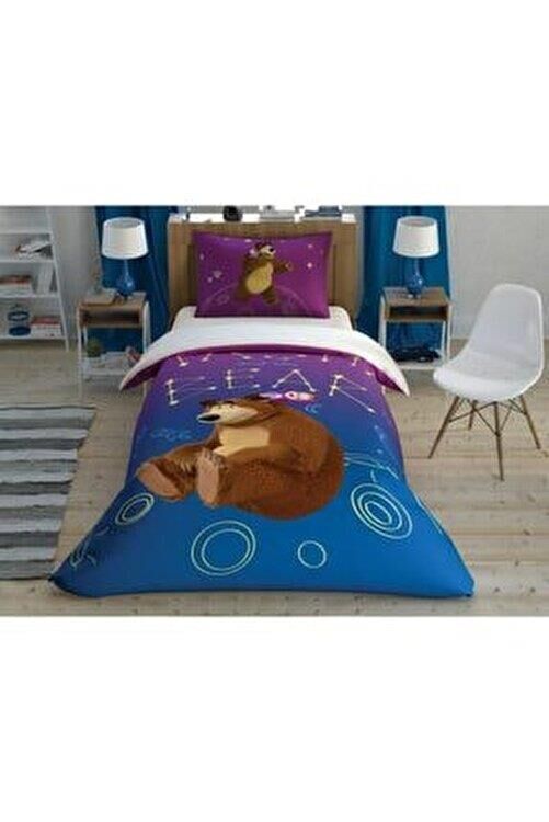 Taç Lisanslı Masha And Bear Galaxy Tek Kişilik Nevresim Takımı