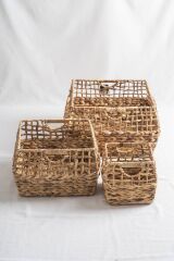 Acar 7887 Solea Hasır 3 Lü Sepet Seti