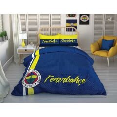 Taç Lisanslı Fenerbahçe Striped Çift Kişilik Nevresim Takımı