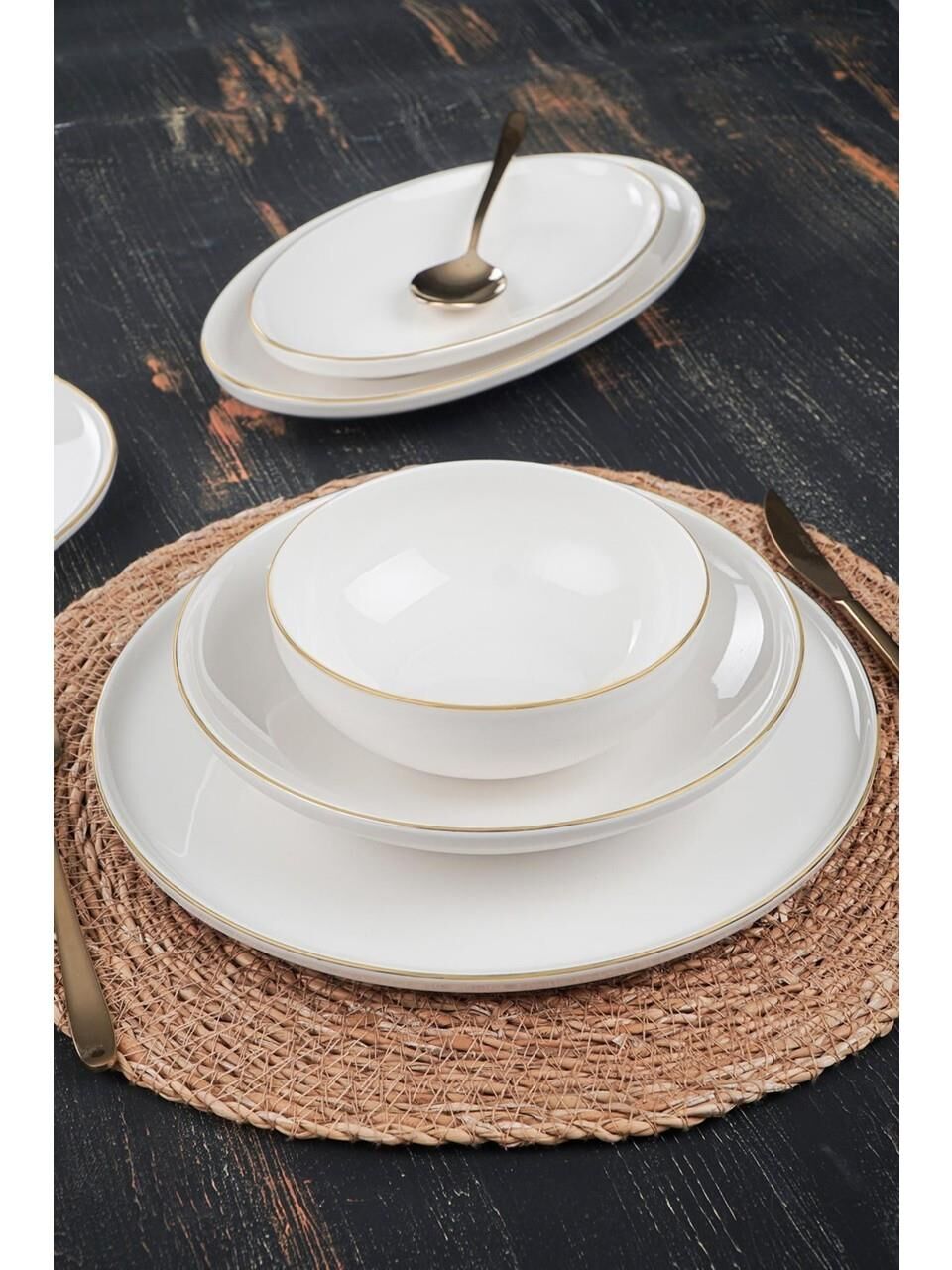 Acar 5540 Crystal 27 Prç Porselen Yemek Takımı