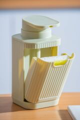 Acar 9255 Snoppy Sünger Hazneli Sıvı Sabunluk Mint Green - 19 Cm