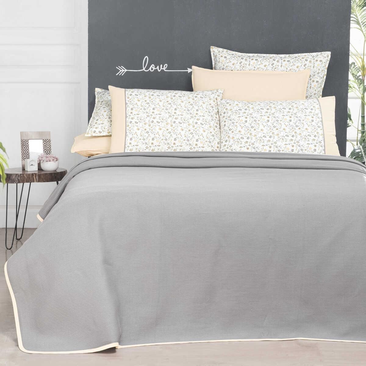 Sarev Mira V1 Bej Pike Takımı Tek Kişilik