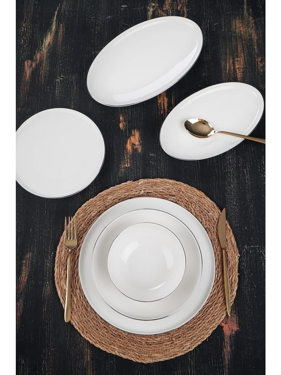 Acar 5541 Arden 27 Prç Porselen Yemek Takımı