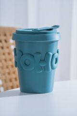 Acar 8476 Ruby Silikon Kapaklı Bardak Turquoise - 380 ML