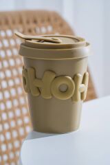 Acar 8476 Ruby Silikon Kapaklı Bardak Green - 380 ML