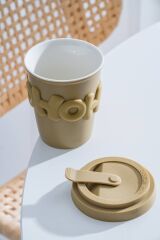 Acar 8476 Ruby Silikon Kapaklı Bardak Green - 380 ML