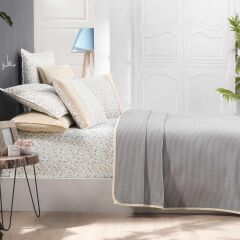 Sarev Mira V1 Bej Pike Takımı Çift Kişilik