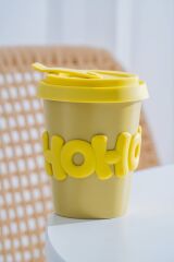 Acar 8476 Ruby Silikon Kapaklı Bardak Yellow - 380 ML