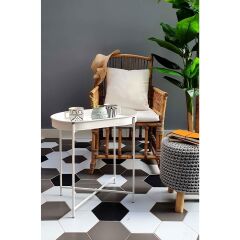 The Mia SHP0026 Sehpa Beyaz 56 x 32 x 56 Cm